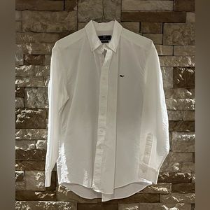 Vineyard Vines Men’s Whale Shirt White Button Down, Size L